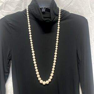 NWT Anne Klein 34” inch graduated pearl strand statement necklace